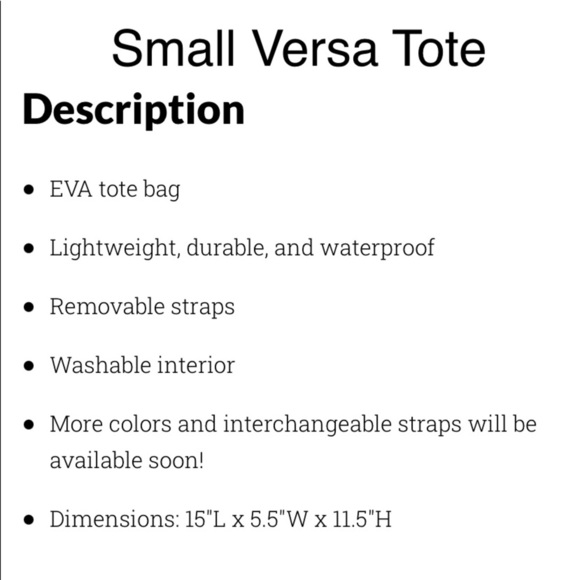 Versa Tote - Small w/bonus interchangeable straps - Picture 7 of 15